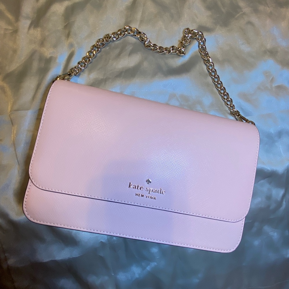 Kate Spade Light Pink Crossbody Bag with Chain Strap